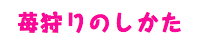 苺狩りのしかた